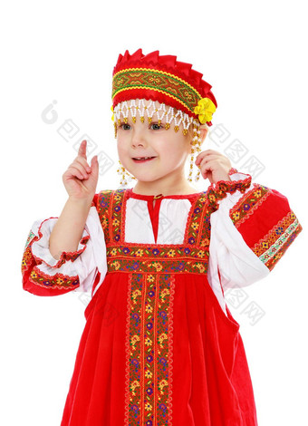 女孩俄罗斯国家服装
