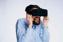 男人。经理技术眼镜虚拟现实娱乐