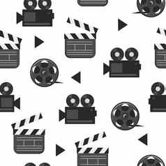 电影卷场记板无缝的模式电影电影行业