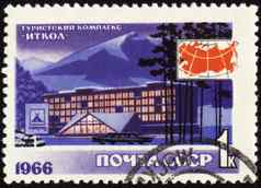 滑雪旅游复杂的伊特科尔帖子邮票