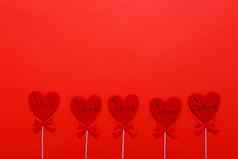 红色的心红色的背景情人节一天假期爱浪漫