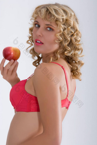 女人内衣爱苹果