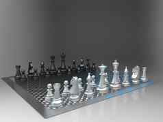 国际象棋灰色的背景