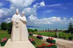 雕像匈牙利国王tihany修道院巴拉顿湖匈牙利