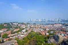 厦门空中视图gulang-yu岛中国
