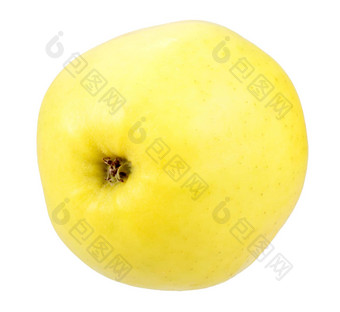 新鲜的黄色的大苹果