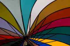 彩虹彩色的伞