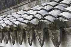 中国人瓷砖屋顶