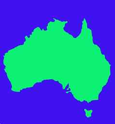 大纲地图澳大利亚塔斯马尼亚