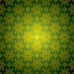 绿色壁纸瓷砖黄金