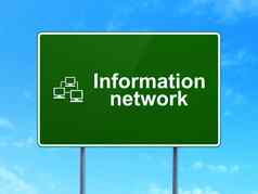 信息概念信息网络局域网电脑网络路标志背景