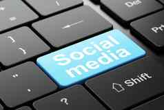 社会媒体概念社会媒体电脑键盘背景