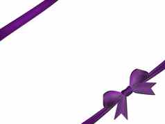 紫色的弓孤立的白色背景