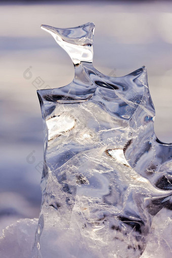 冻摘要冰雕塑自然解冻雕刻