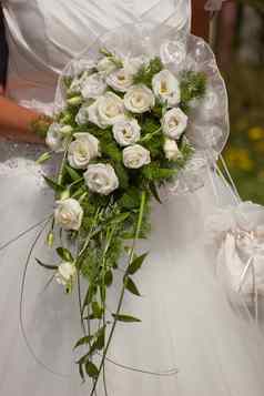 新娘新娘花束白色花