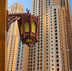 高上升建筑街道迪拜阿联酋