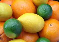 柑橘类石灰柠檬橙色