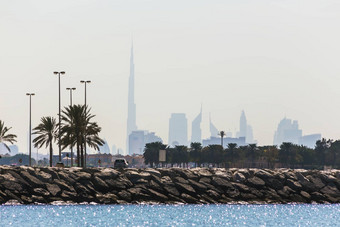 水景观的观点迪拜cityline