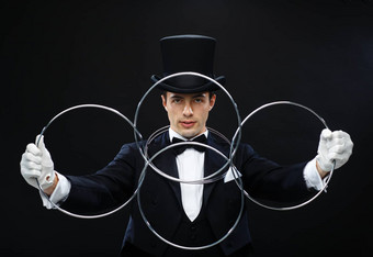 魔术师显示技巧链接环