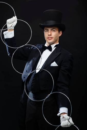 魔术师显示技巧链接环