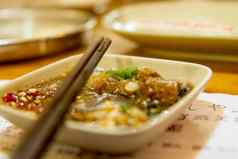 筷子香料菜中国人菜单下面
