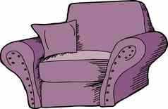 紫色的扶手椅