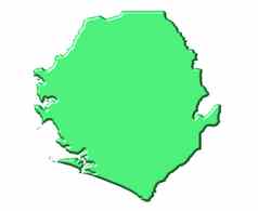 塞拉里昂地图国家颜色
