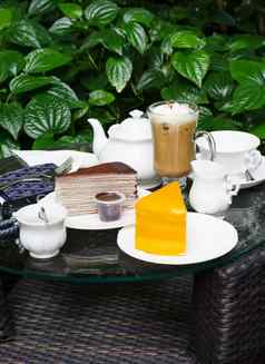 咖啡茶巧克力黑纱蛋糕橙色蛋糕