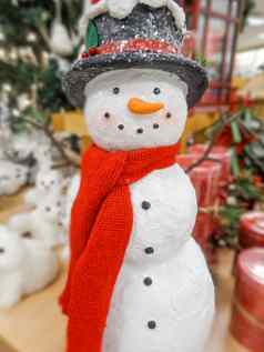 圣诞节雪人他围巾