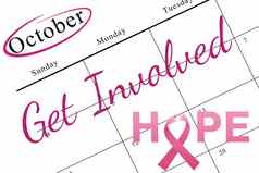 乳房癌症意识消息希望