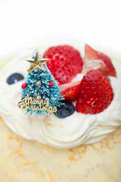 圣诞节树绉煎饼蛋糕