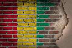 黑暗砖墙石膏几内亚比绍