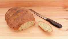 新鲜烤面包面包面包刀表格