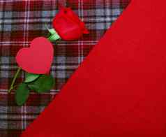 红色的玫瑰织物