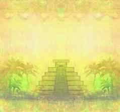 玛雅金字塔奇琴伊察墨西哥难看的东西摘要背景