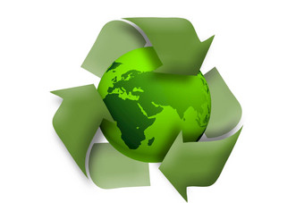 绿色地球回收概念