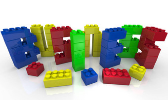 构建业务玩具块形式词