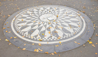 纪念约翰列侬中央公园纽约城市美国