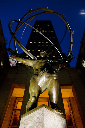 阿特拉斯雕像洛克菲勒中心纽约城市<strong>美国</strong>