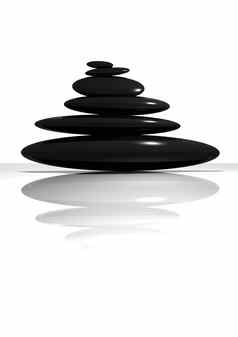 黑色的Zen石头