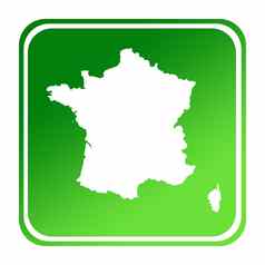 法国绿色地图按钮