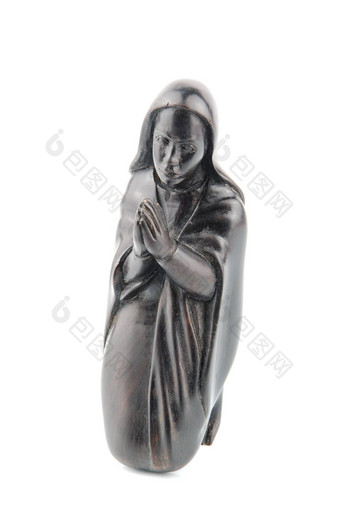 红木雕像维珍玛丽