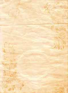 皱巴巴的纸背景古董维多利亚时代风格