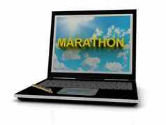 马拉松标志移动PC屏幕