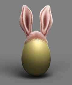 复活节假期蛋复活节兔子耳朵