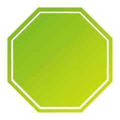 空白绿色六角标志