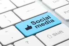社会媒体概念社会媒体电脑键盘