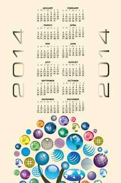 有创意的地球仪日历