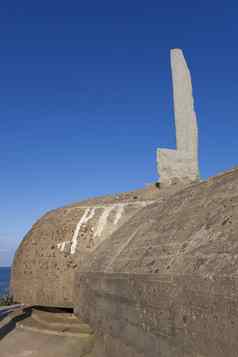 管理员纪念碑尖端Hoc纪念奥马哈海滩较低的规范