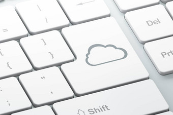 云网络概念云电脑键盘背景